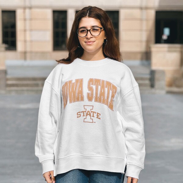 Chicka-D Women's Iowa State I-State White Crewneck